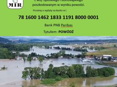 Obrazek dotyczący artykułu POMOC DLA POWODZIAN – ZBIÓRKA PIENIĘŻNA ORGANIZOWANA PRZEZ MAZOWIECKĄ IZBĘ ROLNICZĄ